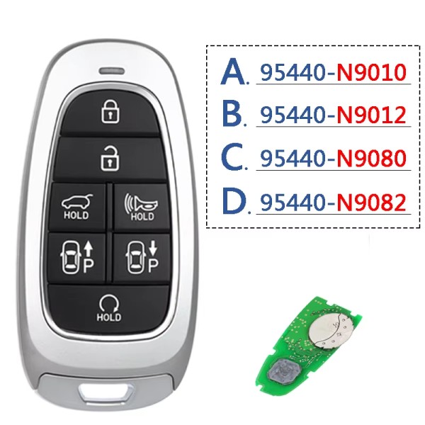 2021-2022 Hyundai Tucson / 7-Button Smart Key / PN: 95440-N9010/PN: 95440-N9012/PN: 95440-N9080 / TQ8-FOB-4F28 (AFTERMARKET)